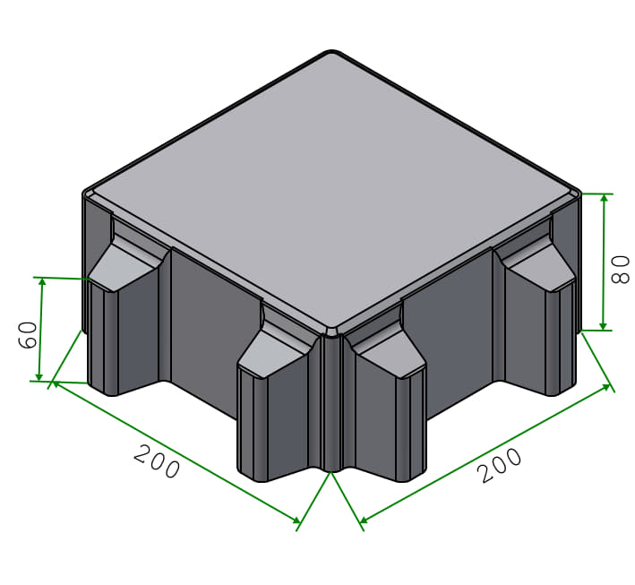 Ökostein 20x20 Perspektive